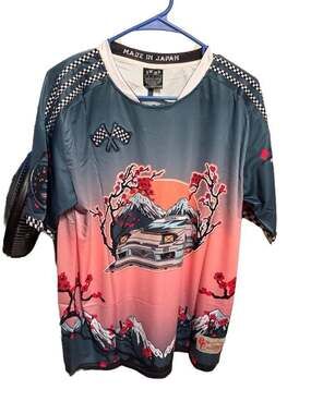 Elev808 Designs Custom JDM Racing Team Jersey Cherry Blossom & Mount Fuji Design